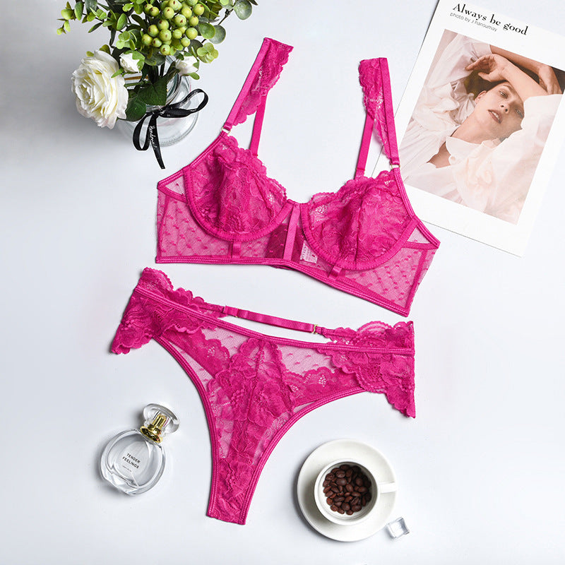 Conjunto de lencería moldeadora de cuerpo con costuras de pestañas de encaje nuevo para mujer