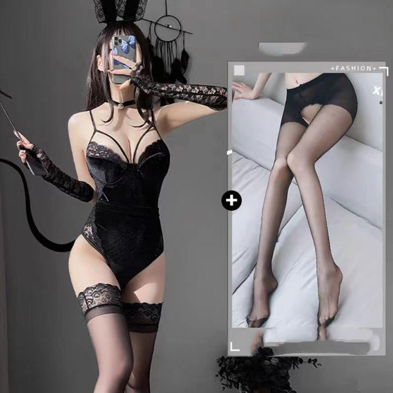 Sexy Bunny Cos Uniform Suit Crotch Free To Take Off