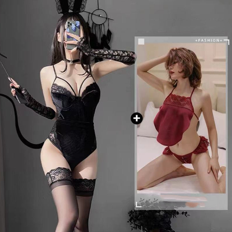 Sexy Bunny Cos Uniform Suit Crotch Free To Take Off