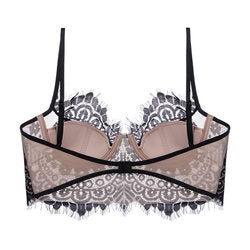 bralette Summer Small Sling Lace Sexy Lingerie Soft Underwire Push up Big Chest Show Small Thin U Shaped Backless Bra
