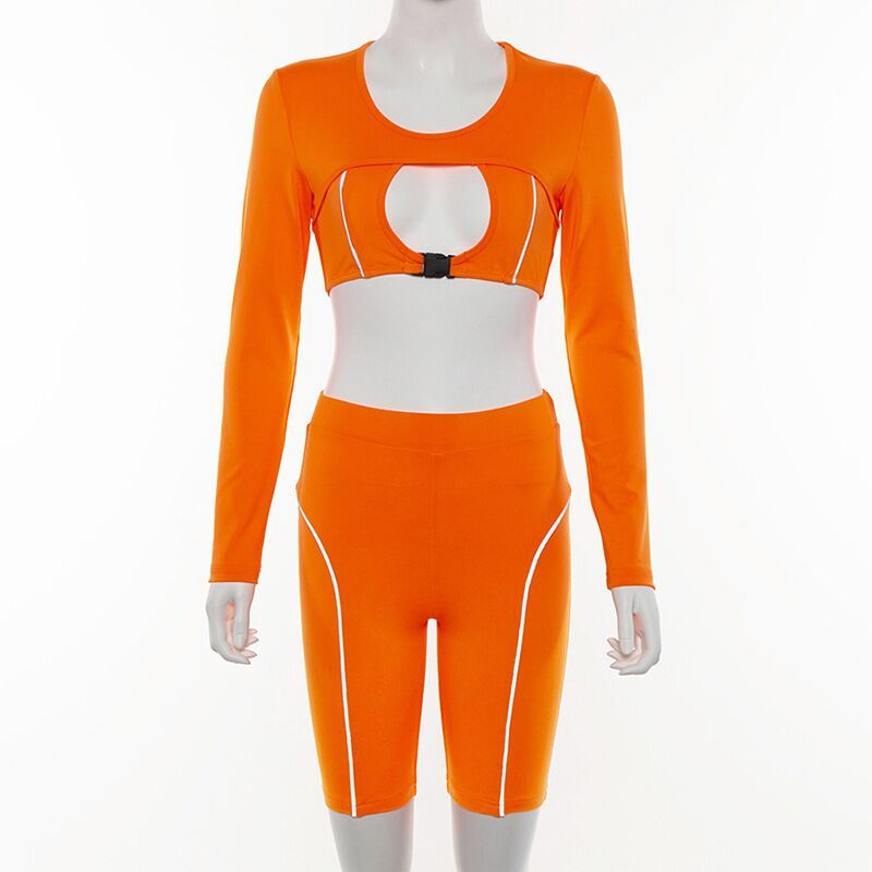 Ensemble d'épissure réfléchissant creux sexy pour femmes, printemps chaud, dans l'ue