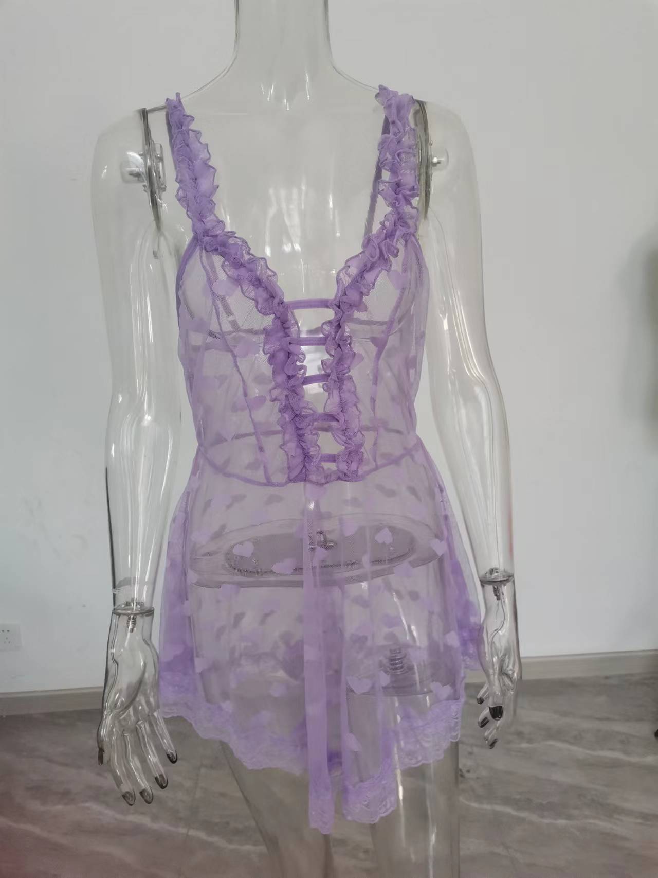 Sexy Underwear Nightdress Transparent Sexy Lingerie Suspender Skirt