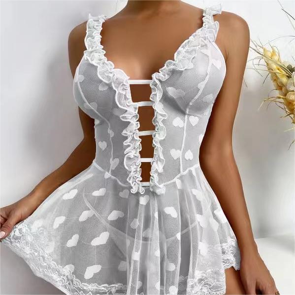 Sexy Underwear Nightdress Transparent Sexy Lingerie Suspender Skirt
