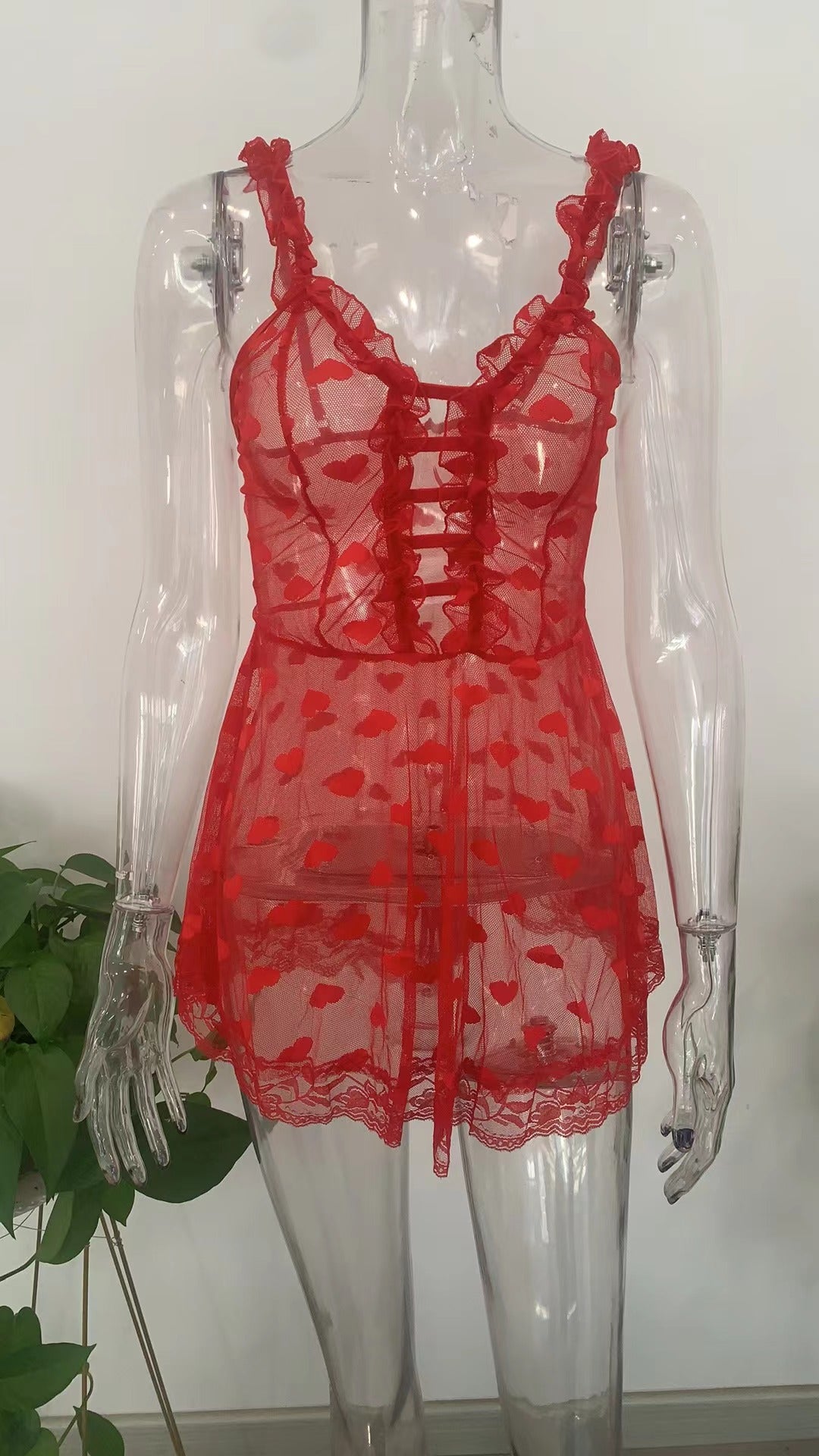Sexy Underwear Nightdress Transparent Sexy Lingerie Suspender Skirt