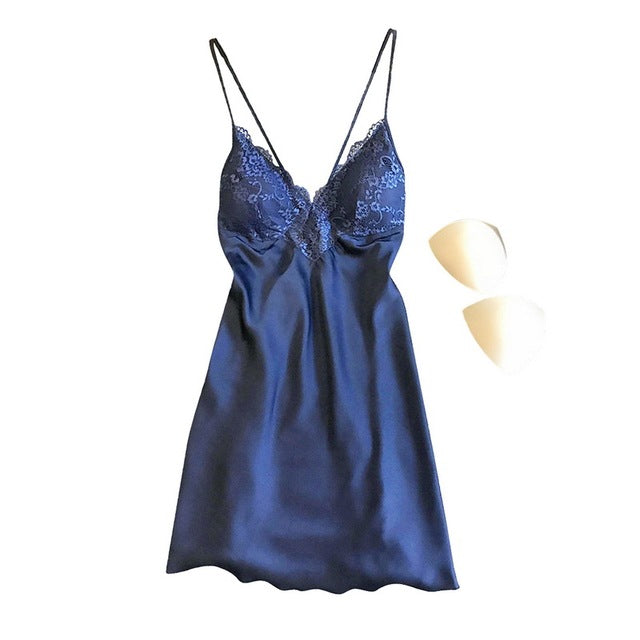 Pyjama femme pyjama Sexy Lingerie Satin pyjama dentelle nuit