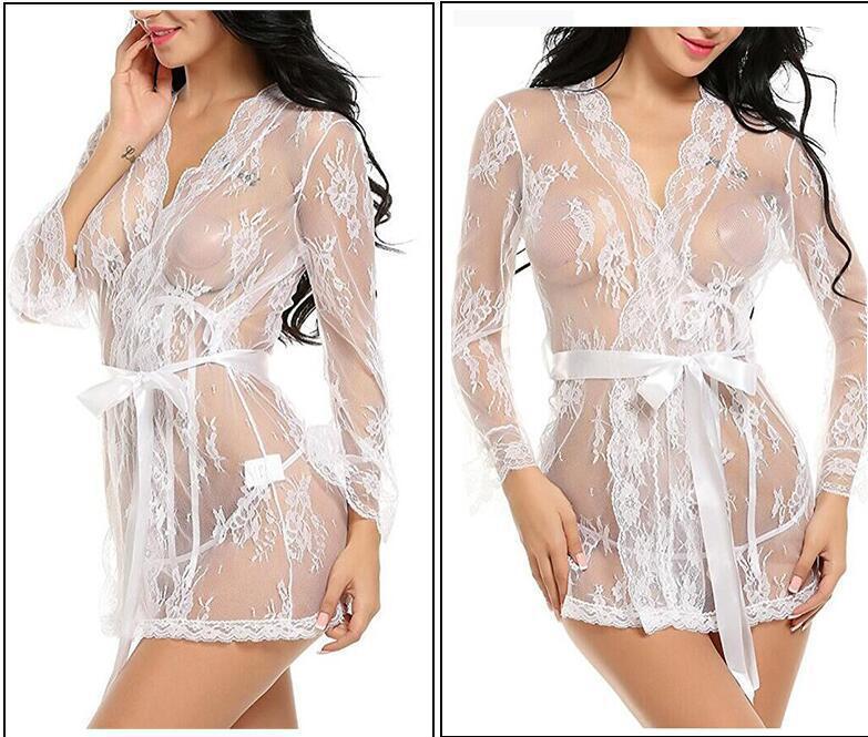 Sexy Lingerie Lace Robe Sexy Bathrobe Multi-Color Multi-Size Sexy Underwear