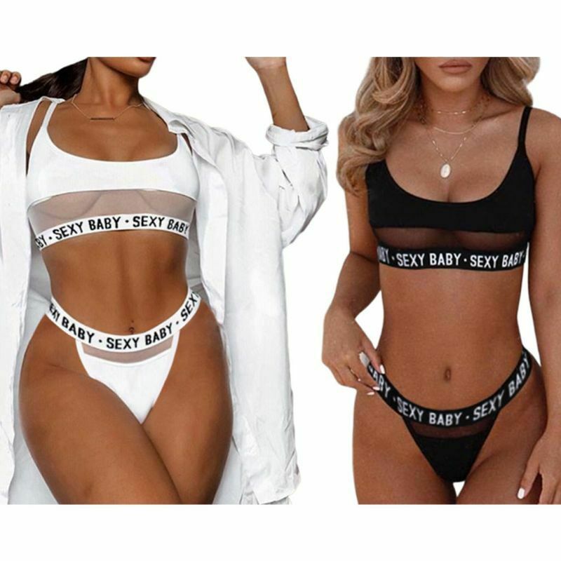 Sexy Lingerie Sexy Backless Bra Vest Black White Wrapped Chest English Corner Sexy Suit