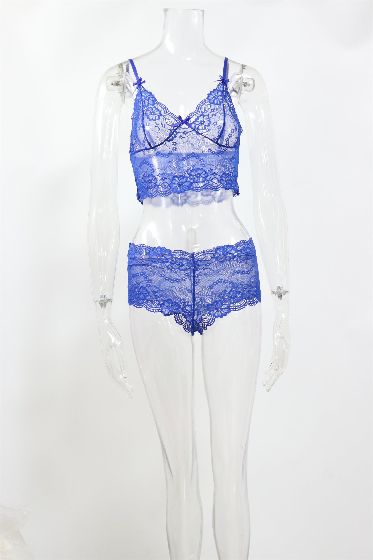 Solid Color Wireless Bralette Breathable Bra Lace Hollow Out Cutout Women Thin Underwear
