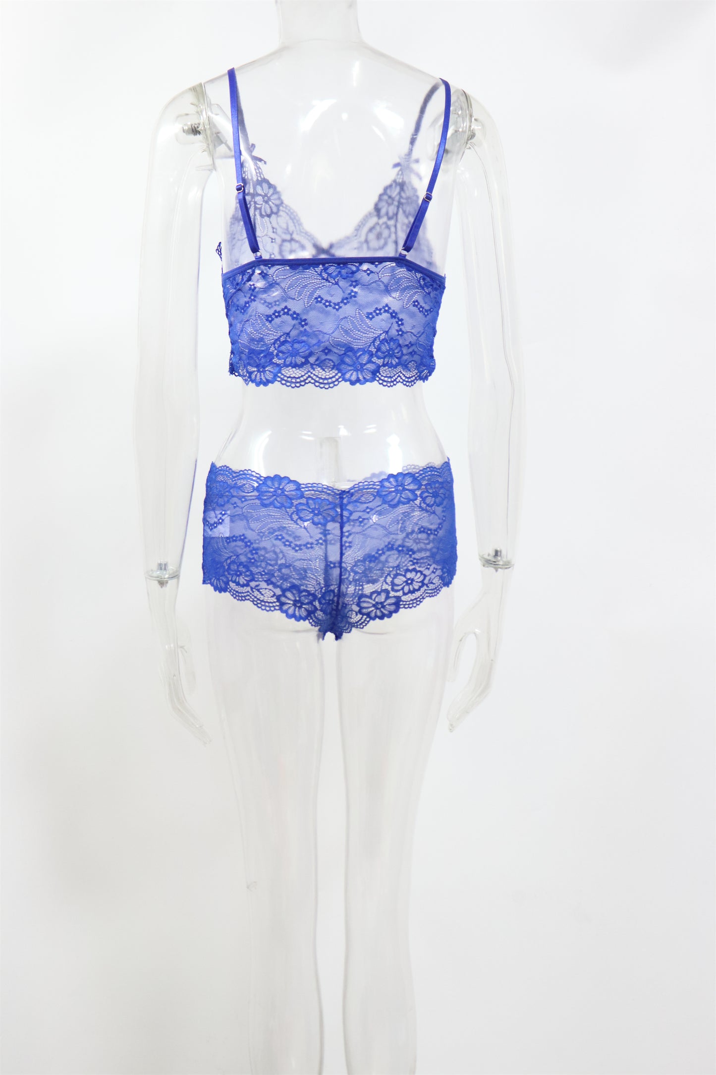 Solid Color Wireless Bralette Breathable Bra Lace Hollow Out Cutout Women Thin Underwear