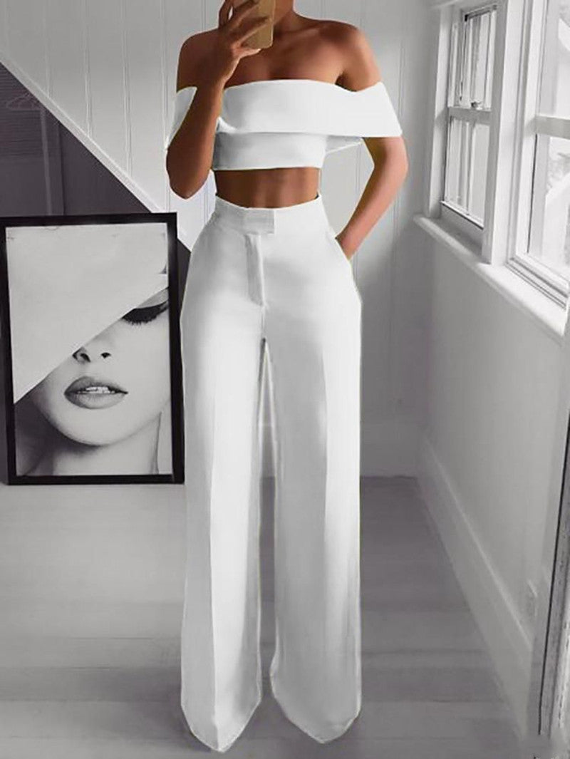 Ensemble deux pièces haut et pantalon sexy pour femme