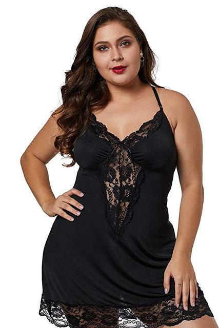 Plus Size Sexy Lingerie Sexy Pajamas Nightdress Sexy Women Cami Dress