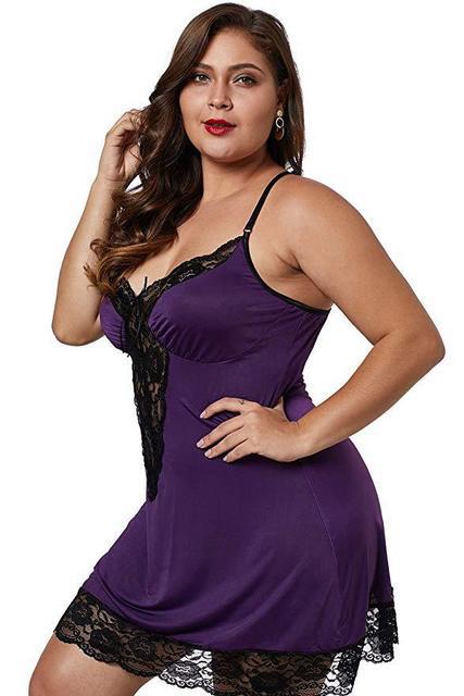 Plus Size Sexy Lingerie Sexy Pajamas Nightdress Sexy Women Cami Dress