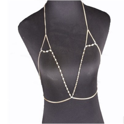Ensemble de collier de corps de collier de soutien-gorge de bikini sexy