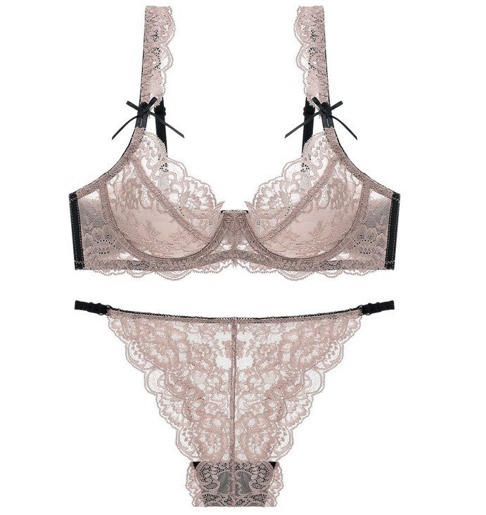 Ensemble de soutien-gorge sexy respirant en dentelle douce ultra-fine