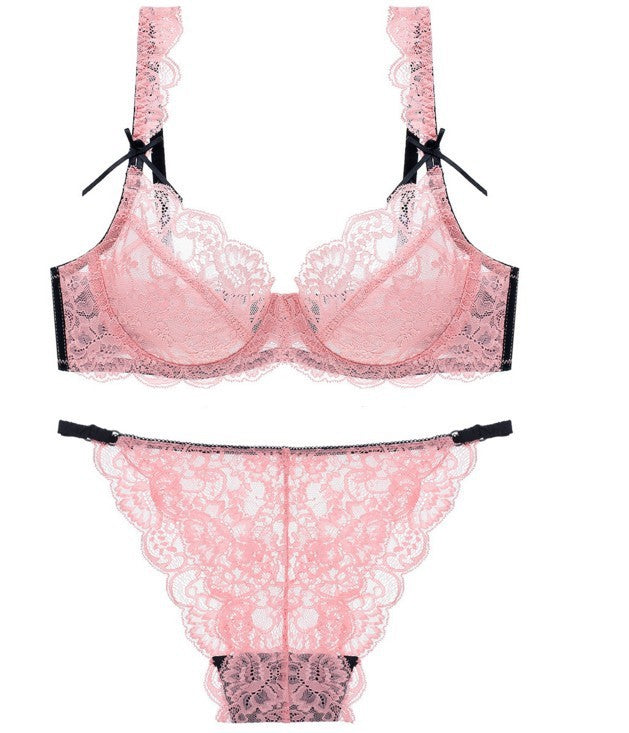 Ensemble de soutien-gorge sexy respirant en dentelle douce ultra-fine