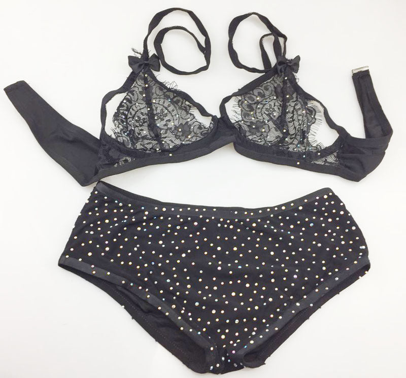 Fil de sérigraphie bourgeon à vente rapide, couture, perçage à chaud, sous-vêtements sexy, ensemble de bikini, ensemble deux pièces en Europe et aux états-unis