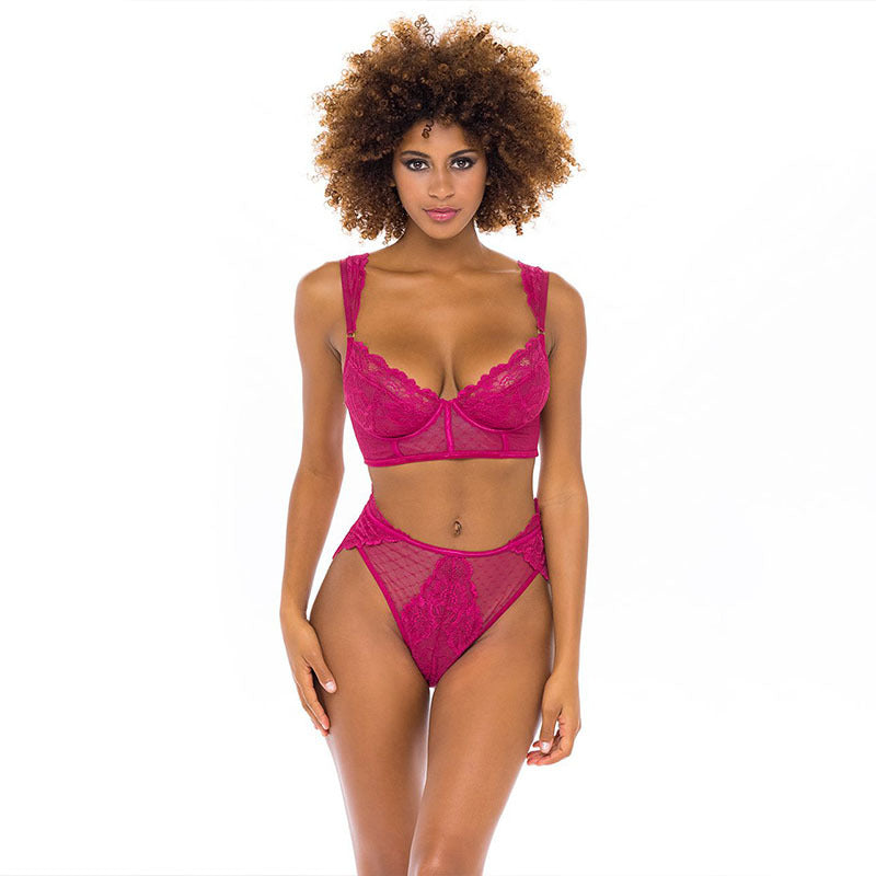 Conjunto de lencería moldeadora de cuerpo con costuras de pestañas de encaje nuevo para mujer