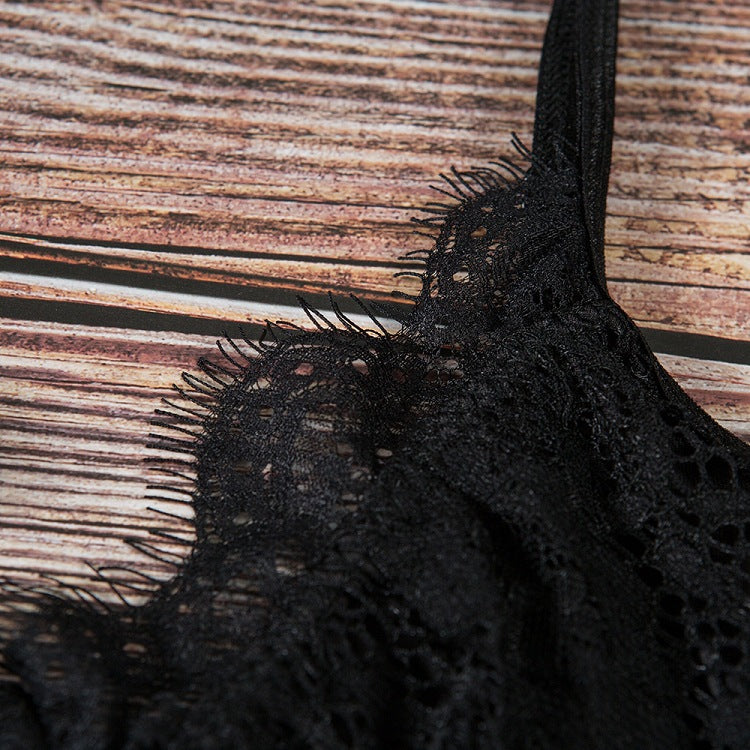Body sexy en dentelle et cils, soutien-gorge, sous-vêtements, bas