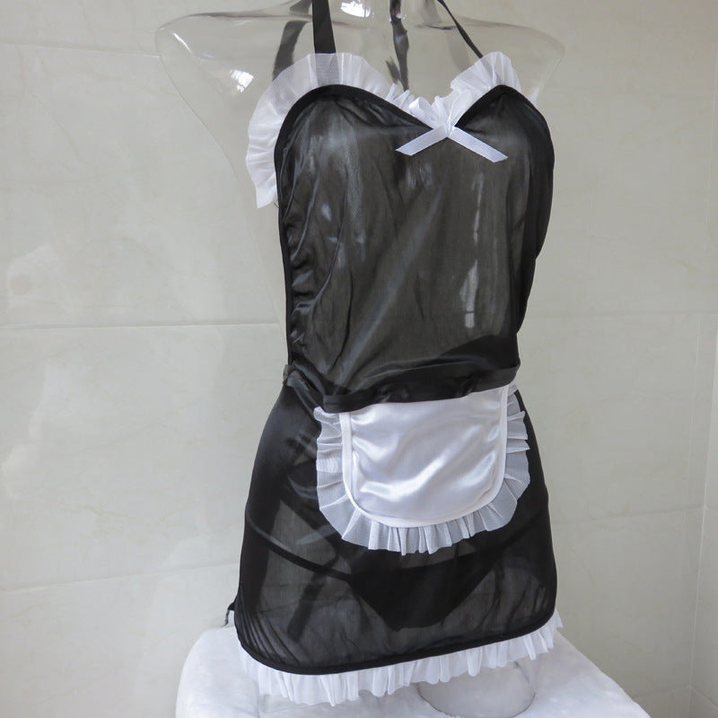 Lencería sexy Traje de uniforme de pasión de mucama libre para quitarse