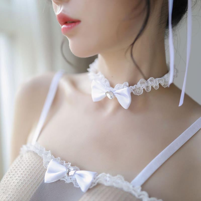 Traje de mucama de seducción de lencería sexy de moda