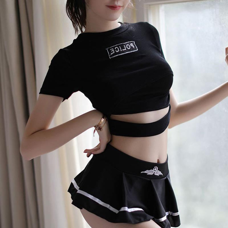 Ensemble d'uniforme de lingerie sexy pour femmes, jeu de rôle à la mode