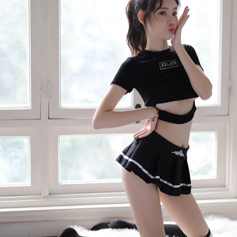 Ensemble d'uniforme de lingerie sexy pour femmes, jeu de rôle à la mode