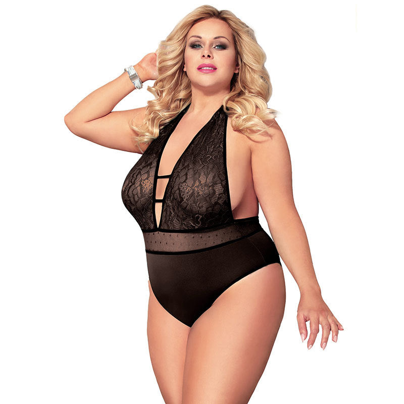 Lingerie sexy Pyjama sexy une pièce bretelles suspendues au cou
