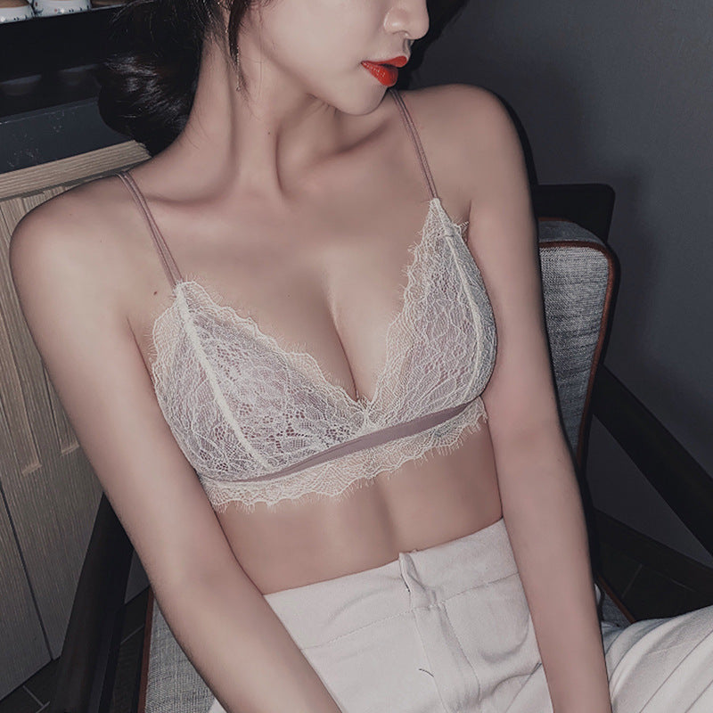 Ensemble soutien-gorge et culotte en dentelle fine pour femmes sexy