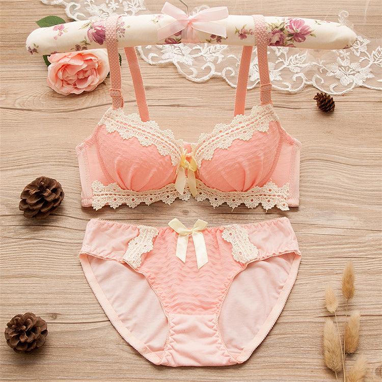 Soutien-gorge sexy à bordure en dentelle, soutien-gorge confortable, ensemble de sous-vêtements culotte réglable, nouveau style