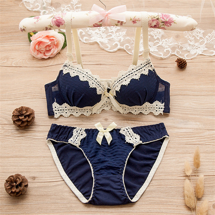 Soutien-gorge sexy à bordure en dentelle, soutien-gorge confortable, ensemble de sous-vêtements culotte réglable, nouveau style