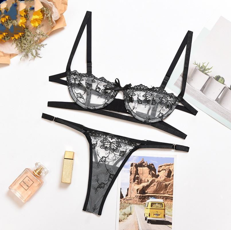 Ensemble de sous-vêtements soutien-gorge sexy à armatures