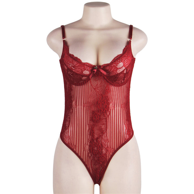 Lingerie sexy nouveau pyjama sexy en dentelle grande taille