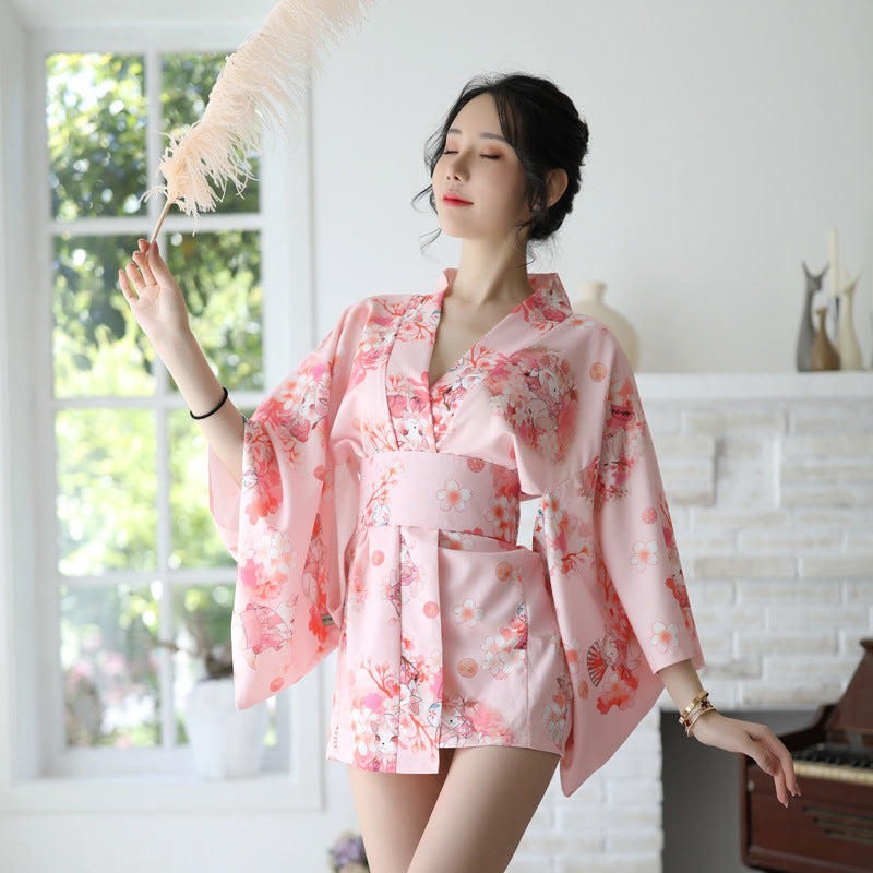 Nuevo Fabricantes de lencería Aexy, lencería Sexy para mujer, traje tipo Kimono estampado japonés nuevos,