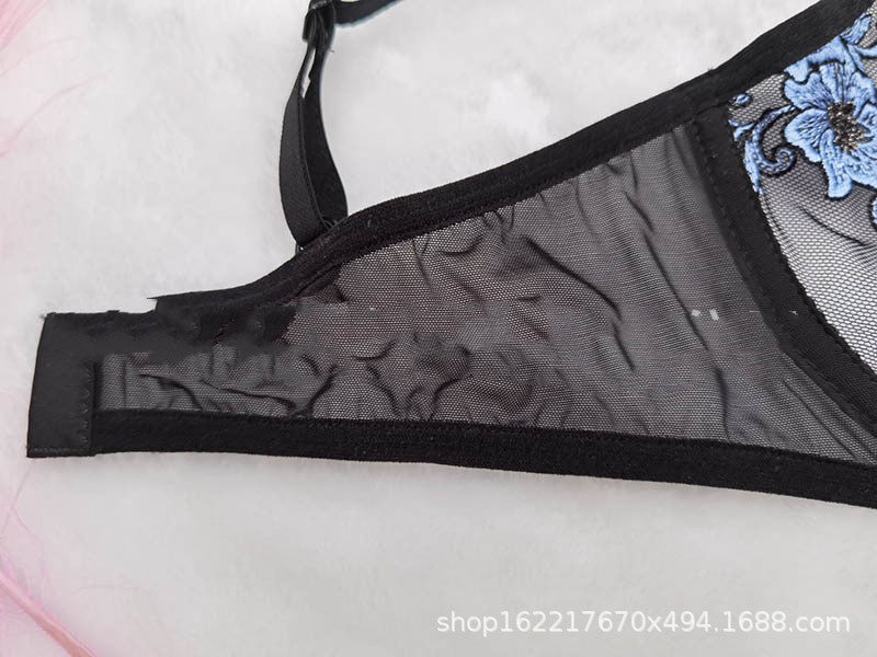 Ensemble de lingerie tentation sexy en dentelle brodée