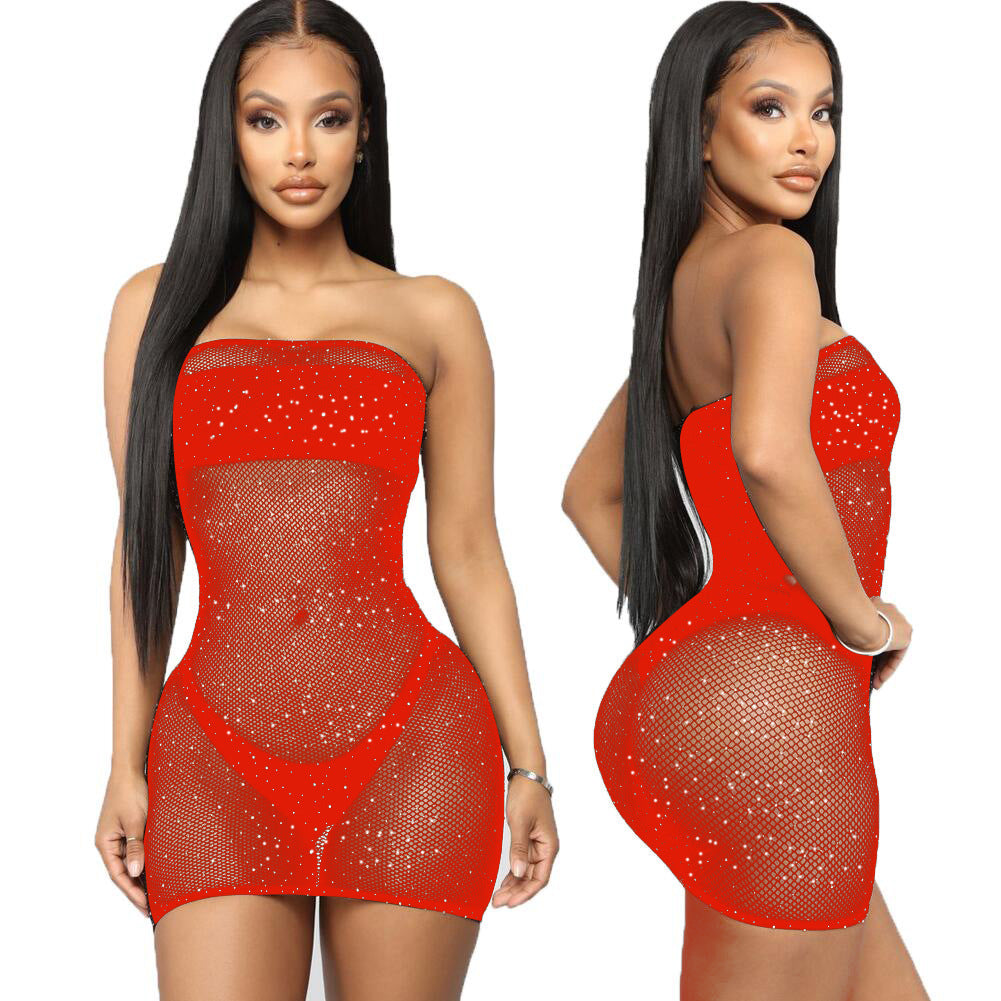 Poitrine enveloppée diamant chaud vente chaude Lingerie Sexy Point diamant étoilé