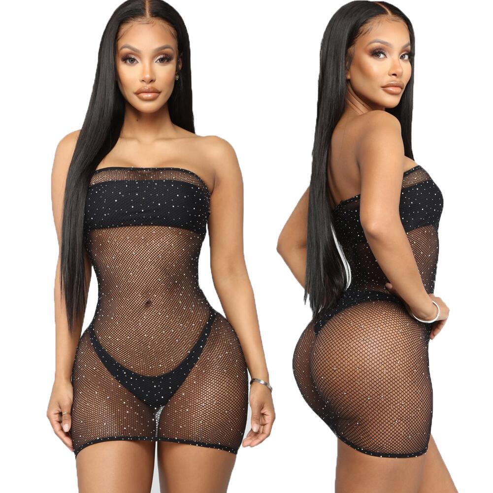 Poitrine enveloppée diamant chaud vente chaude Lingerie Sexy Point diamant étoilé