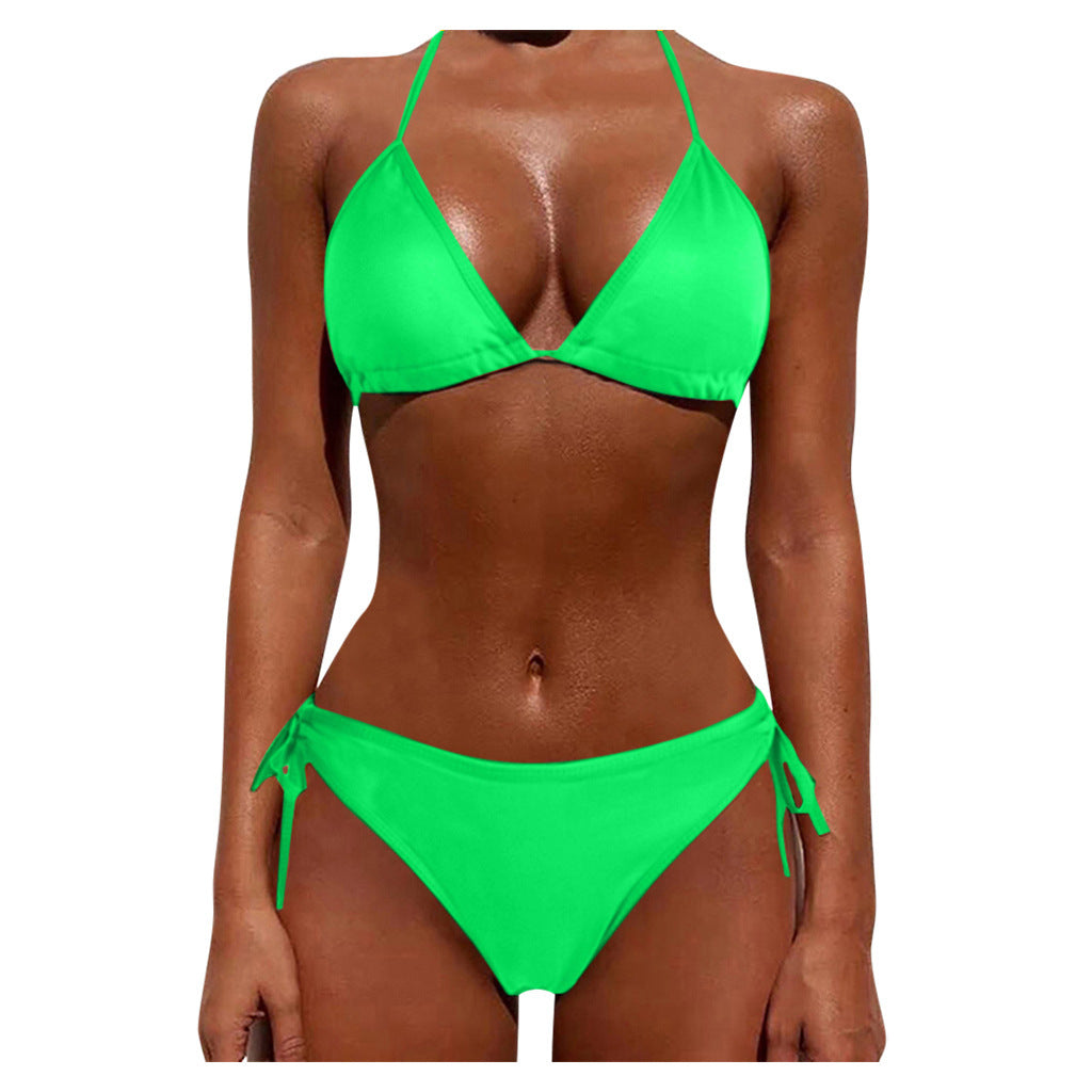 Tie Bikini Sexy Swimsuit Two-Piece Bikini Set