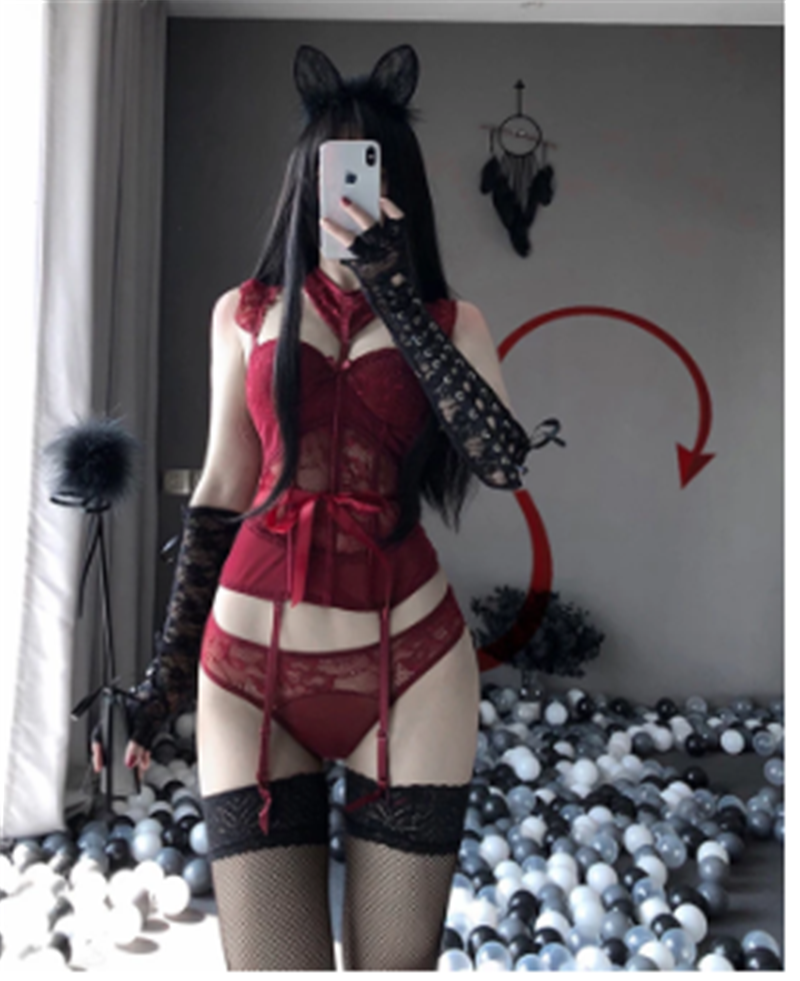Lencería sexy Soporte de acero Almohadilla de algodón Chaleco delgado de encaje