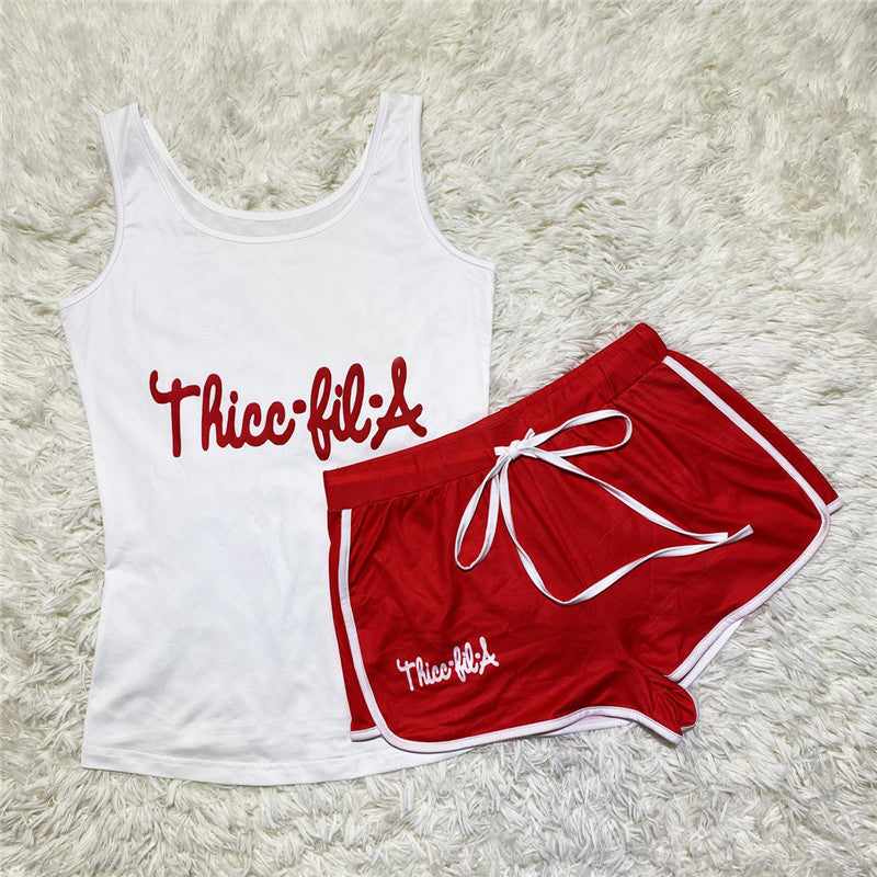 Ensemble de short à bretelles sexy à imprimé graphique