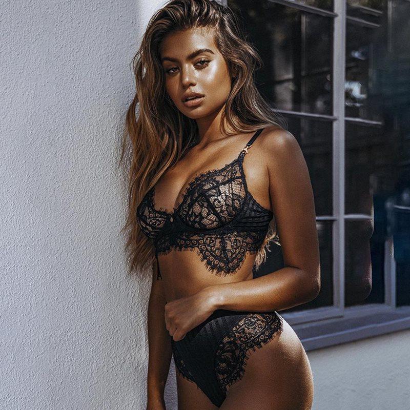 Nuevo Conjunto de sujetador sexy de encaje push up sin costuras