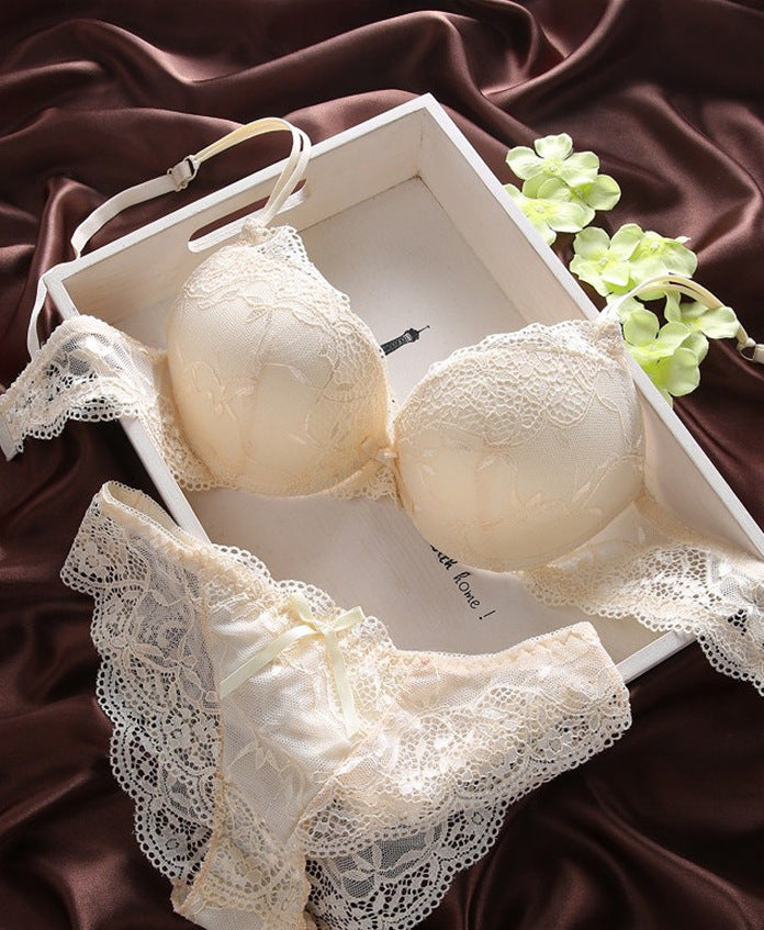 Conjunto de sujetador de dama de encaje sexy grande europeo y americano