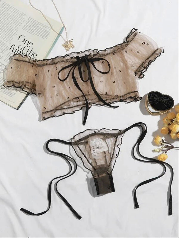 Lencería Sexy de encaje para mujer, Babydoll, sujetador, Tanga, ropa interior sexual, ropa de dormir, sujetadores de encaje, conjunto de ropa interior, bragas