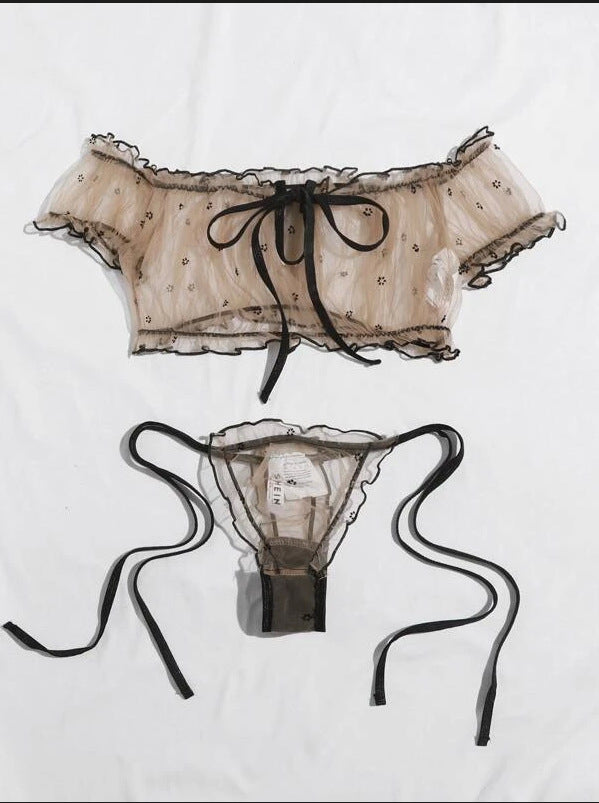 Lencería Sexy de encaje para mujer, Babydoll, sujetador, Tanga, ropa interior sexual, ropa de dormir, sujetadores de encaje, conjunto de ropa interior, bragas
