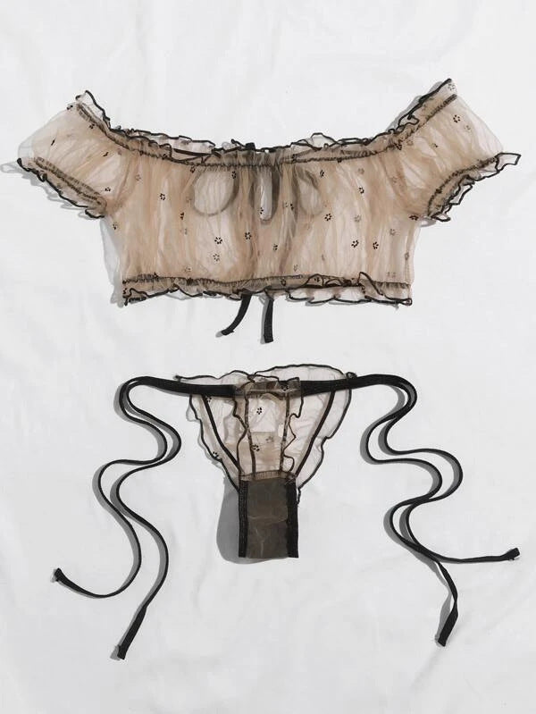 Lencería Sexy de encaje para mujer, Babydoll, sujetador, Tanga, ropa interior sexual, ropa de dormir, sujetadores de encaje, conjunto de ropa interior, bragas