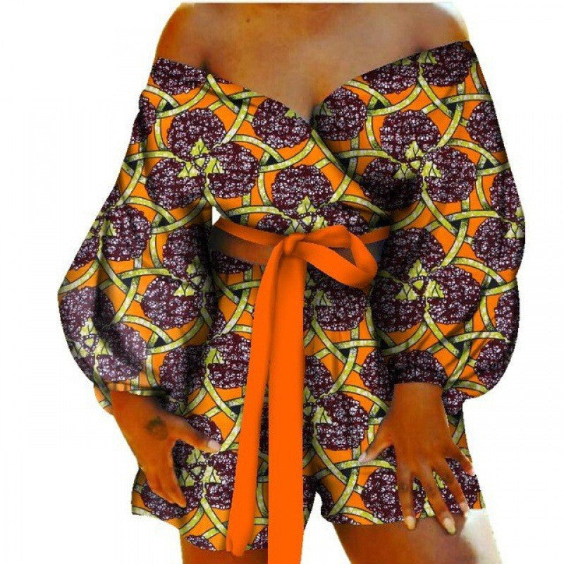 Conjunto de top y pantalones cortos con pajarita sexy Conjunto de 2 piezas