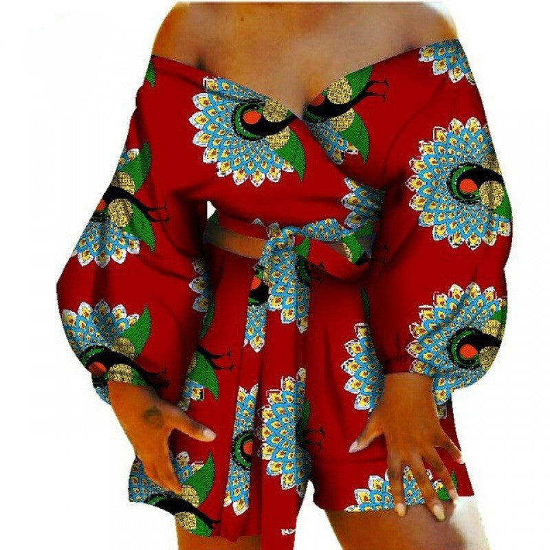 Conjunto de top y pantalones cortos con pajarita sexy Conjunto de 2 piezas