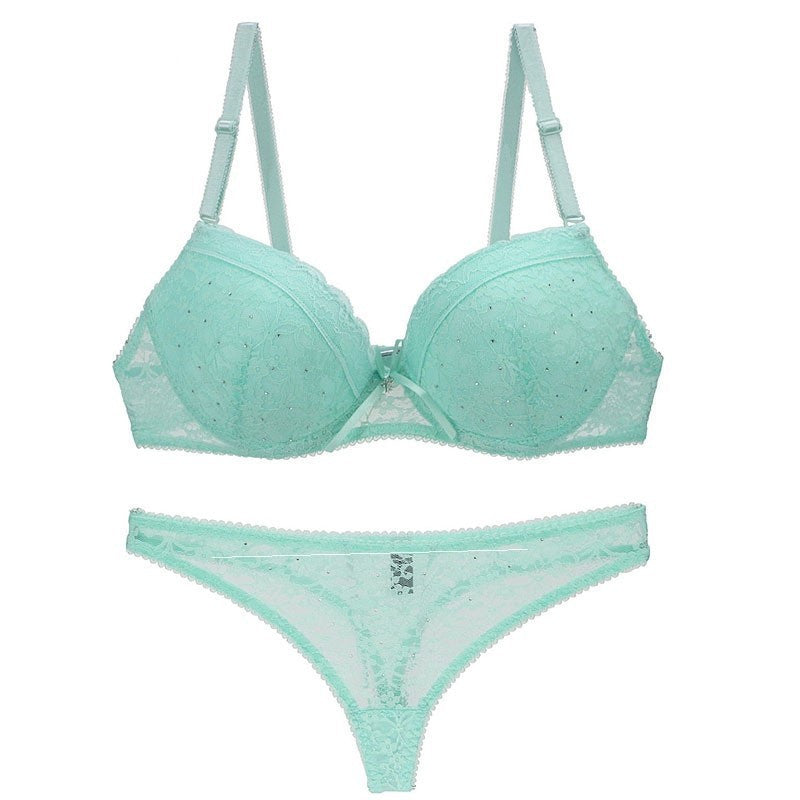 Conjunto de sujetador de encaje sexy Ropa interior de sujetador de mujer súper reunida