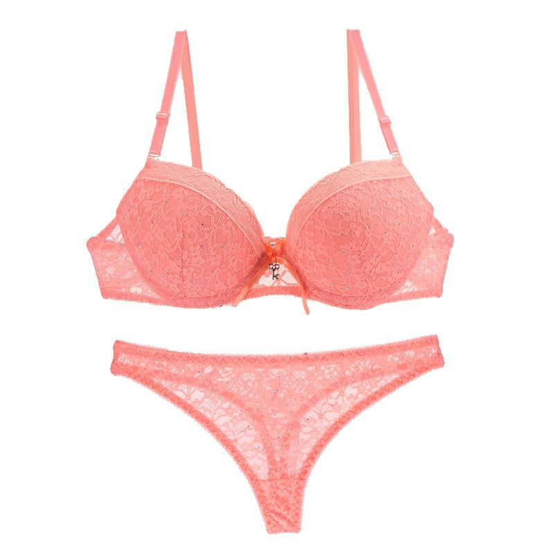 Conjunto de sujetador de encaje sexy Ropa interior de sujetador de mujer súper reunida