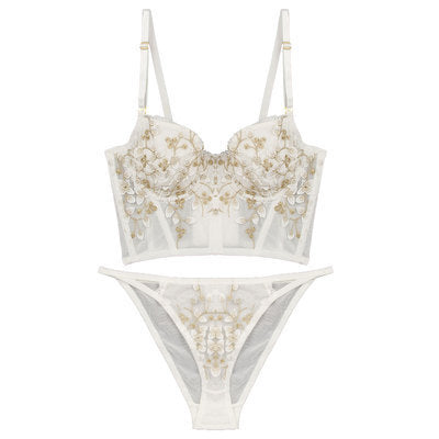 Conjunto de ropa interior con sujetador exterior sexy de 7 pechos Body