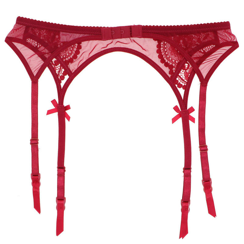 Sexy Lace Cup Bra Set Christmas Valentine's Day Gift Temptation Stockings Thong